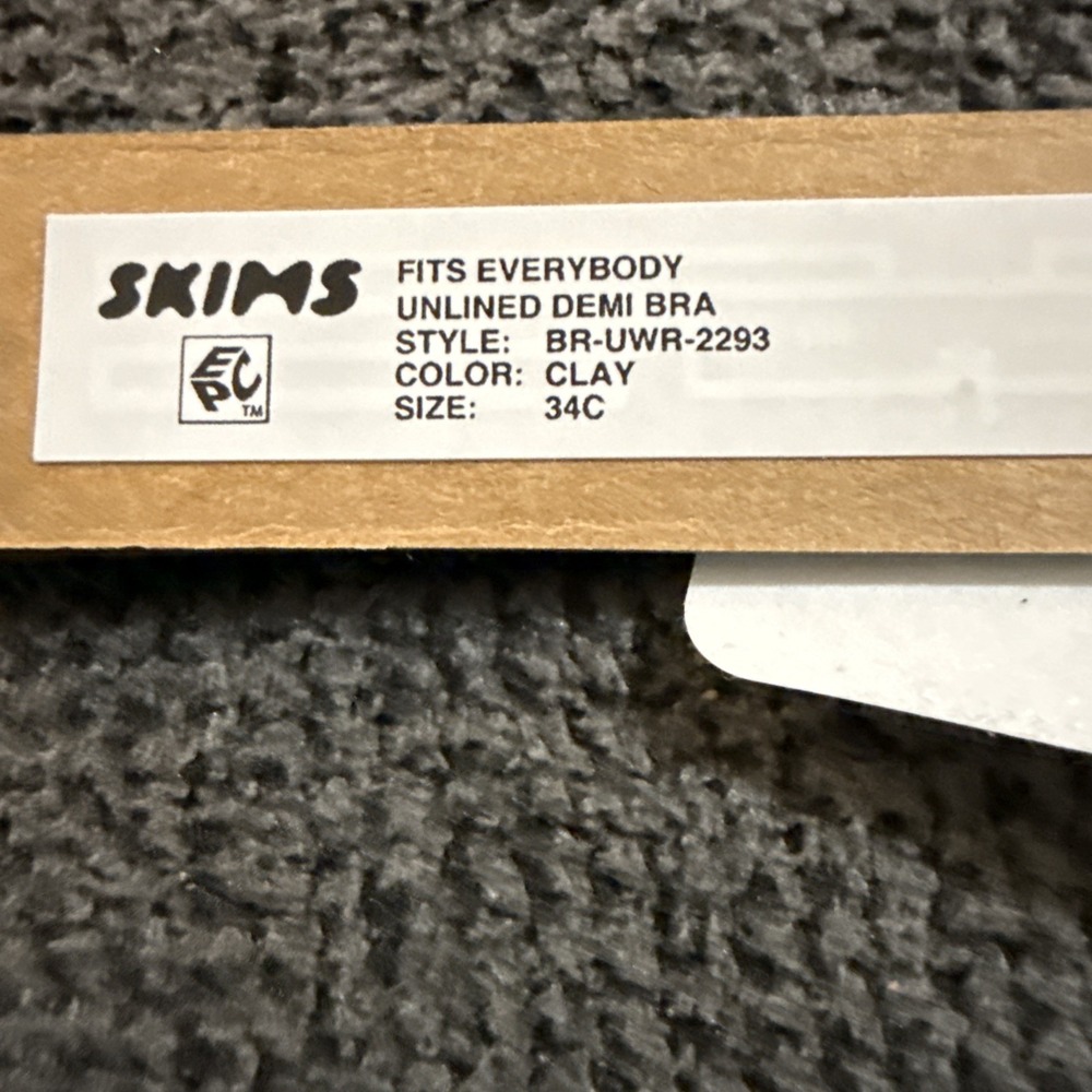 Skims Fits Everybody Unlined Demi Bra - Clay - NWT - 34C - Picture 4 of 4
